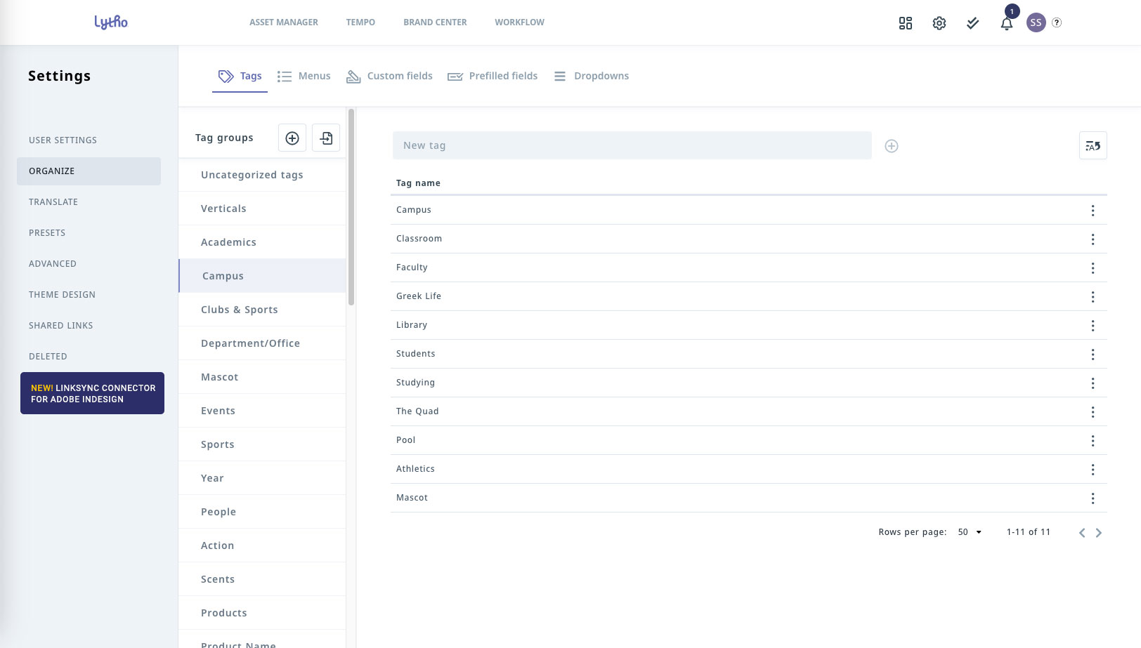 Lytho Asset Manger Tagging And Taxonomy