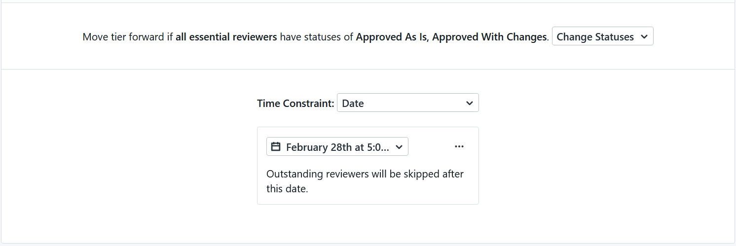 Time Constraint Review Tiers